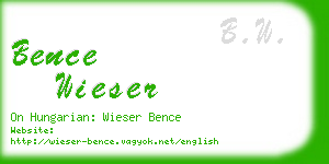bence wieser business card